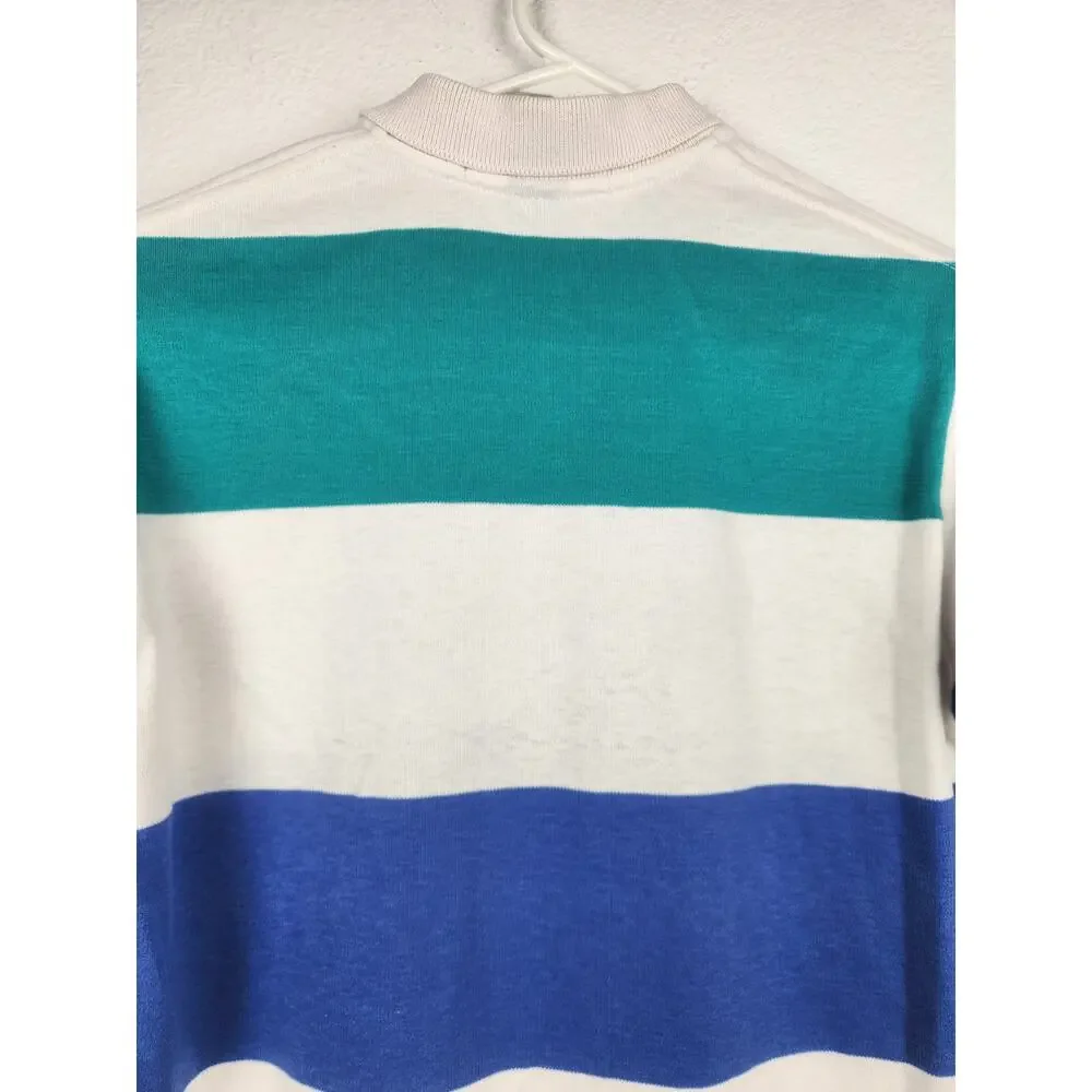 Vintage Polo by Ralph Lauren Polo Shirt Blue Red Green Colorblock Men Size Small